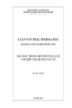 Bảo mật trong môi trường lưới với tiếp cận hướng tác tử
