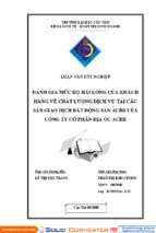 Đánh giá mức độ hài lòng của khách hàng về chất lượng dịch vụ tại các sàn giao dịch bất động sản acbr của công ty cổ phần địa ốc acbr