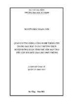 Học ở các trường thcs huyện đồng xuân tỉnh phú yên đáp ứng yêu cầu đổi mới giáo dục phổ thông 1