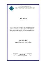 Khảo sát ảnh hưởng của nhiệt độ đến khả năng bảo quản nước rau má tươi
