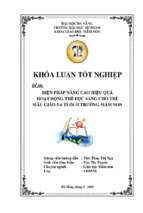 Biện pháp nâng cao hiệu quả hoạt động thể dục sáng cho trẻ mẫu giáo 5 6 tuổi ở trường mầm non.