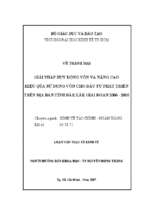 Giải pháp huy động vốn và nâng cao hiệu quả sử dụng vốn cho đầu tư phát triển trên địa bàn đăk lăk giai đoạn 2006   2010