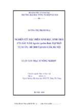 Nghiên cứu đặc điểm sinh học, sinh thái của sâu xám agrotis ypsilon rott. hại ngô vụ xuân   hè năm 2010 tại gia lâm hà nội