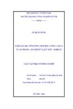 Đánh giá đặc tính nông sinh học giống cam v2 ở cao phòng   hòa bình và quỳ hợp – nghệ an