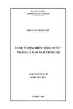 Ẩn dụ ý niệm miền sông nước trong ca dao nam trung bộ