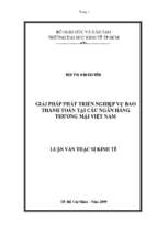 Giải pháp phát triển nghiệp vụ bao thanh toán tại các ngân hàng thương mại tại việt nam