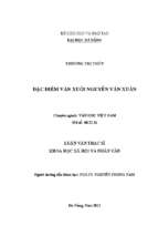 Đặc điểm văn xuôi nguyễn văn xuân.