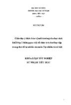 Giáo dục ý thức bảo vệ môi trường cho học sinh thông qua việc tổ chức trò chơi học tập trong chủ đề tự nhiên môn tự nhiên và xã hội lớp 2.