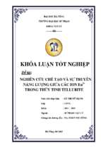 Nghiên cứu chế tạo và sự truyền năng lượng giữa các ion eu3+ trong thủy tinh tellurite.