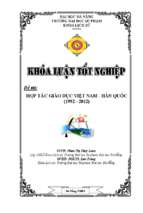 Hợp tác giáo dục việt nam – hàn quốc (1992   2012).