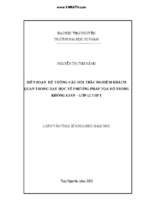 Biên soạn hệ thống câu hỏi trắc nghiệm khách quan trong dạy học về phương pháp tọa độ trong không gian   lớp 12 thpt