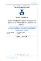 Nghiên cứu hệ thống truyền động thủy lực servo cho hệ thống nhiều xy lanh dùng van độc lập 