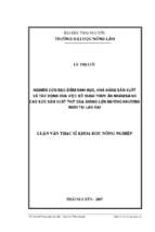 Nghiên cứu đặc điểm sinh học, khả năng sản xuất và tác động của việc bổ sung thức ăn nhằm nâng cao sức sản xuất thịt của giống lơn mường khương nuôi tại lào cai