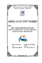 Một số biện pháp phát huy tính tích cực nhận thức của học sinh lớp 4 trong dạy học môn lịch sử.