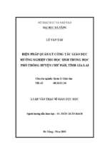 Biện pháp quản lý công tác giáo dục hướng nghiệp cho học sinh trung học phổ thông huyện chư păh, tỉnh gia lai..
