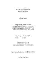 Bi kịch gia đình trong gia đình bé mọn (dạ ngân) và tiểu thuyết đàn bà.