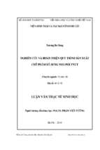 Nghiên cứu và hoàn thiện quy trình sản xuất chế phẩm bổ sung neo polynut.