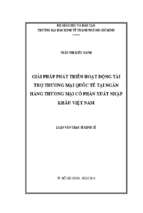 Giải pháp phát triển hoạt động tài trợ thương mại quốc tế ngân hàng thương mại cổ phần xuất nhập khẩu việt nam