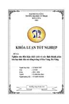 Nghiên cứu điều kiện chiết tách và xác định thành phần hóa học tinh dầu củ riềng trồng ở hòa vang, đà nẵng.