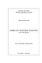 Nghiên cứu về mô hình tuyến tính và ứng dụng.