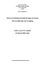 Khảo sát hệ thống tình thái từ trong các truyện viết cho thiếu nhi của võ quảng.