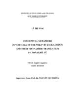 Conceptual metaphors in “the call of the wild” by jack london and their vietnamese translation by hoàng hà vũ