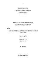 Mối quan hệ gia đình trong truyện cổ tích người việt.