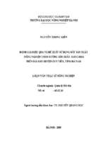 Đánh giá hiệu quả và đề xuất sử dụng đất sản xuất nông nghiệp theo hướng sản xuất hàng hóa trên địa bàn huyện duy tiên, tỉnh hà nam