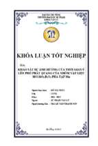 Khảo sát sự ảnh hưởng của thời gian ủ lên phố phát quang của nhóm vật liệu mo.sio2.b2o3 pha tạp mn.
