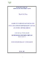 Nghiên cứu sự biến động môi trường ương nuôi cá tra (pangasius hypophthalmus sauvage 1878) sử dụng chế phẩm sinh học