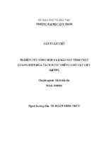 Nghiên cứu tổng hợp và khảo sát tính chất quang điện hóa tách nước trên cơ sở vật liệu agi tio2