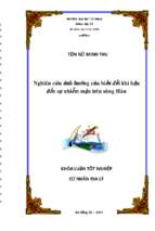 Nghiên cứu ảnh hưởng của biến đổi khí hậu đến sự nhiễm mặn trên sông hàn