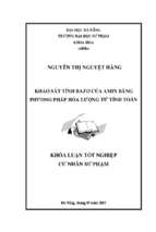 Khảo sát tính bazơ của amin bằng phương pháp hóa lượng tử tính toán.