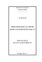 Hình tượng nhân vật trẻ em trong văn xuôi nguyễn ngọc tư.