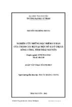 Nghiên cứu những đặc điểm cơ bản của thảm cây bụi tại một số xã ở thị xã sông công, tỉnh thái nguyên