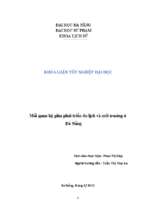 Mối quan hệ giữa phát triển du lịch và môi trường ở đà nẵng..