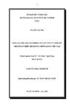 Nâng cao hiệu quả hoạt động của các công ty niêm yết nhằm phát triển thị trường chứng khoán việt nam