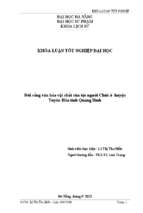 Đời sống văn hóa vật chất của tộc người chứt ở huyện tuyên hóa tỉnh quảng bình.