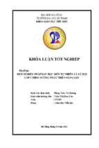 Một số biện pháp dạy học môn tự nhiên và xã hội lớp 2 theo hướng phát triển năng lực