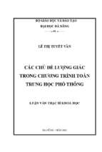 Các chủ đề lượng giác trong chương trình toán trung học phổ thông...