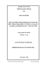 Điều tra phân vùng sinh thái và đánh giá thực trạng khai thác cây thức ăn gia súc xã hùng sơn, huyện đại từ   thái nguyên.