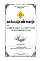 Ảnh hưởng phật giáo trong nghệ thuật cải lương nam bộ.