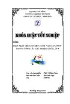 Biện pháp giáo dục học sinh “chưa ngoan” trong công tác chủ nhiệm khối lớp 4.