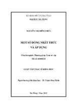 Một số đồng nhất thức và áp dụng..