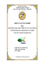 Biện pháp giáo dục tính tự lập cho trẻ 5 6 tuổi trong trò chơi đóng vai theo chủ đề ở trường mầm non.