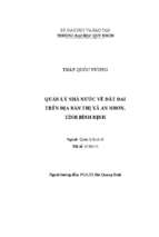 Quản lý nhà nước về đất đai trên địa bàn thị xã an nhơn, tỉnh bình định