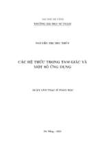 Các hệ thức trong tam giác và một số ứng dụng_1