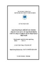 Giải pháp hạn chế rủi ro trong thanh toán quốc tế tại ngân hàng thương mại cổ phần xuất nhập khẩu việt nam