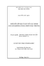 Một số lớp bài toán về xác định dãy số không có đa thức đặc trưng..