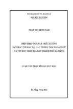 Biện pháp quản lý chất lượng dạy học tin học tại trung tâm ngoại ngữ và tin học trên địa bàn thành phố đà nẵng..